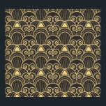 Póster Art Deco: Baldosas Geométricas de Oro.<br><div class="desc">Patrón de baldosas geométricas modernas de época. Forma dorada. Resumen de arte deco de lujo sin fisuras. Perderse en el arte nuevo ornamental vintage dorado y marrón. Entre en la elegancia de art nouveau con este patrón abstracto de floral vintage sin fisuras en rojo. Un toque de sofisticación y estilo....</div>