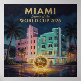 Póster Art Deco Boulevard Print  Miami Citi