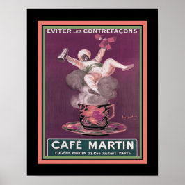 Póster Art Deco Cafe Martin Café Ad