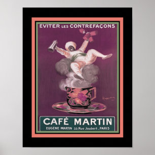 Póster Art Deco Cafe Martin Café Ad