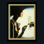 Póster Art Deco "Champagne" 12 x 16 Imprimir<br><div class="desc">Art Deco 12 x 16 Imprimir titulada Champagne</div>
