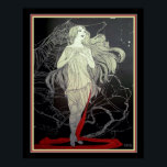 Póster Art Deco "Chica y la red araña" 16 x 20<br><div class="desc">Impresión única y hermosa de estilo Art Déco "Chica y la web araña" ca 1926</div>