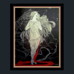 Póster Art Deco "Chica y la red araña" 16 x 20<br><div class="desc">Impresión única y hermosa de estilo Art Déco "Chica y la web araña" ca 1926</div>