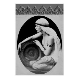 Poster Art Deco con bailarina de época