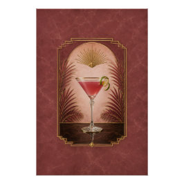 Póster Art Déco Cosmopolita | Arte de Bar