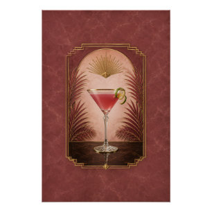 Póster Art Déco Cosmopolita Arte de Bar