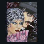 PÓSTER ART DECO COUPLE<br><div class="desc">Pintura acrílica original sobre lienzo, ... ... ... ... ... Una hermosa y encantadora pareja para una noche de diversión, donde bailarán toda la noche. Este es el tipo de pintura que es nostálgica y trae de vuelta una era de gaitidad y hermosa moda, las mujeres eran más elegantes y...</div>