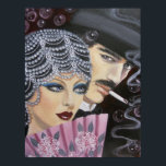 PÓSTER ART DECO COUPLE<br><div class="desc">Pintura acrílica original sobre lienzo, ... ... ... ... ... Una hermosa y encantadora pareja para una noche de diversión, donde bailarán toda la noche. Este es el tipo de pintura que es nostálgica y trae de vuelta una era de gaitidad y hermosa moda, las mujeres eran más elegantes y...</div>