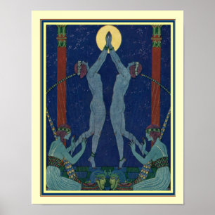 Póster Art Deco "Danses de Jadis" de George Barbier