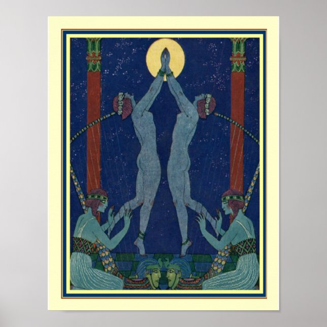 Póster Art Deco "Danses de Jadis" de George Barbier (Frente)