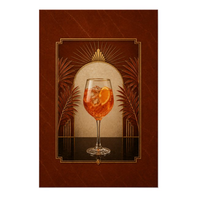 Póster Art Déco de Aperol Spritz | Gatsby B Imprim (Anverso)