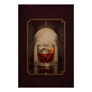 Póster Art Déco de Boulevardier   Arte de Bar
