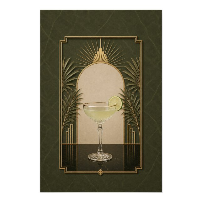 Póster Art Déco de Gimlet | Arte de Bar (Anverso)