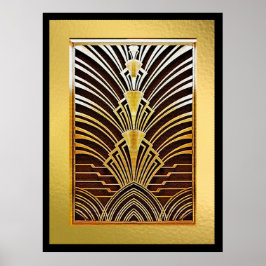 Póster Art Deco de lujo