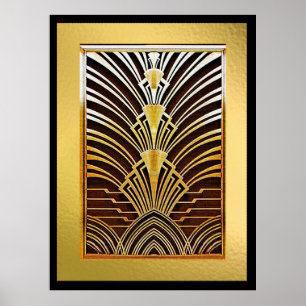 Póster Art Deco de lujo