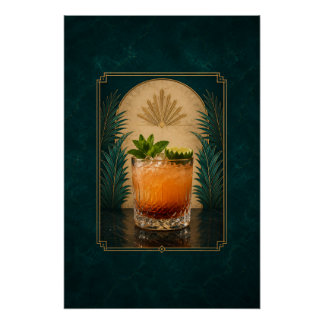 Póster Art Déco de Mai Tai | Arte de Bar