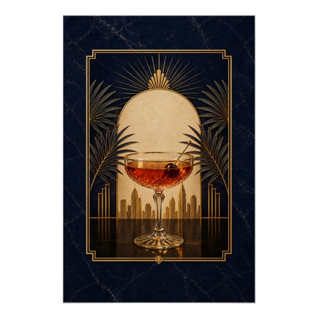Póster Art Déco de Manhattan | Gatsby Speak imprim (Anverso)