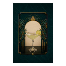 Póster Art Deco de Margarita | Arte de Bar
