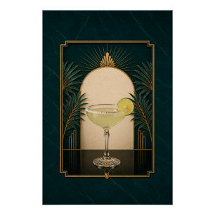 Póster Art Deco de Margarita Arte de Bar