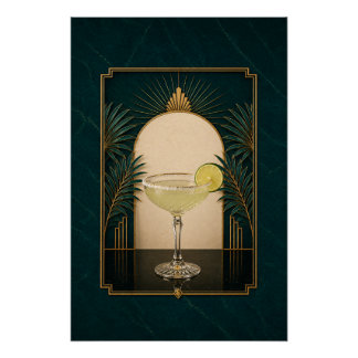 Póster Art Deco de Margarita | Arte de Bar