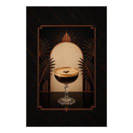 Póster Art Déco de Martini de Espresso | Café Impr