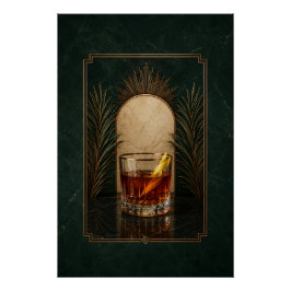Póster Art Déco de Sazerac | Arte de Bar