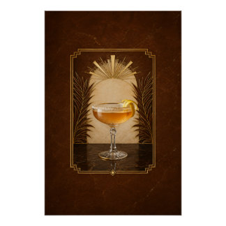 Póster Art Déco de Sidecar | Arte de Bar