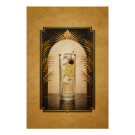 Póster Art Déco de Tom Collins | Arte de Bar