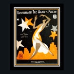 Póster Art Deco "Debajo de la luna de harlem"<br><div class="desc">1932,  portada musical Art Decó para "Under the Harlem Moon"</div>