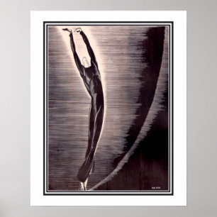 Póster Art déco "del bailarín"