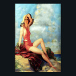 Póster Art Deco - El encanto de la playa<br><div class="desc">Obtén este clásico poster Art Déco de "El encanto de la playa" de Edward Eggleston,  que data de 1935,  ahora disponible como descarga o impresión instantánea en Zazzle! Añade un clásico intemporal a tu pared y revive el encanto de la playa.</div>