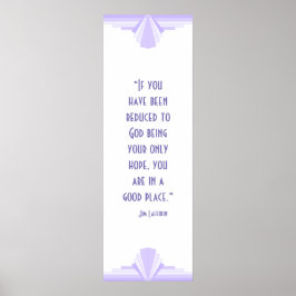 Póster Art deco en lila con un Poster de citas cristianas