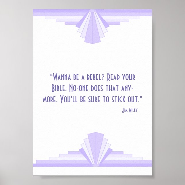 Póster Art deco en línea con un Poster de citas cristiana (Frente)