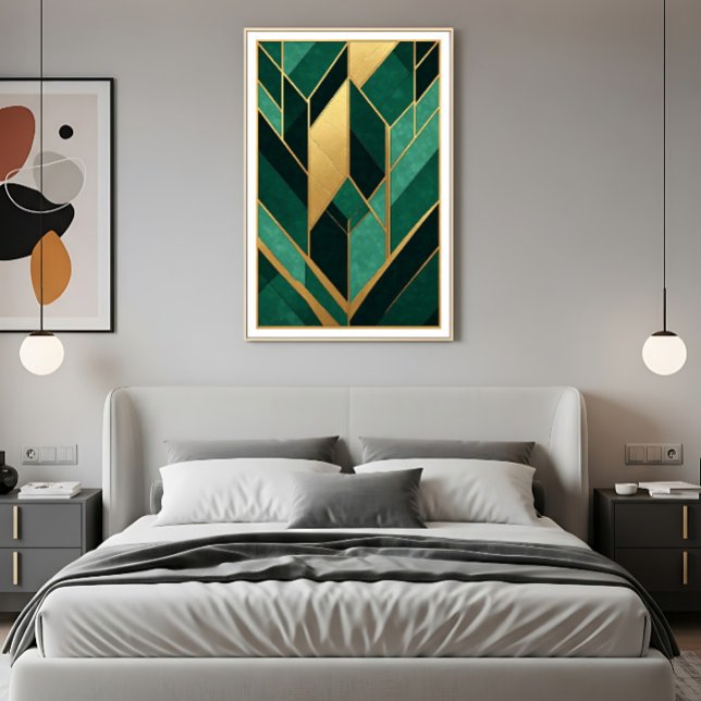 Póster Art Deco Esmeralda Verde Dorado (Subido por el creador)