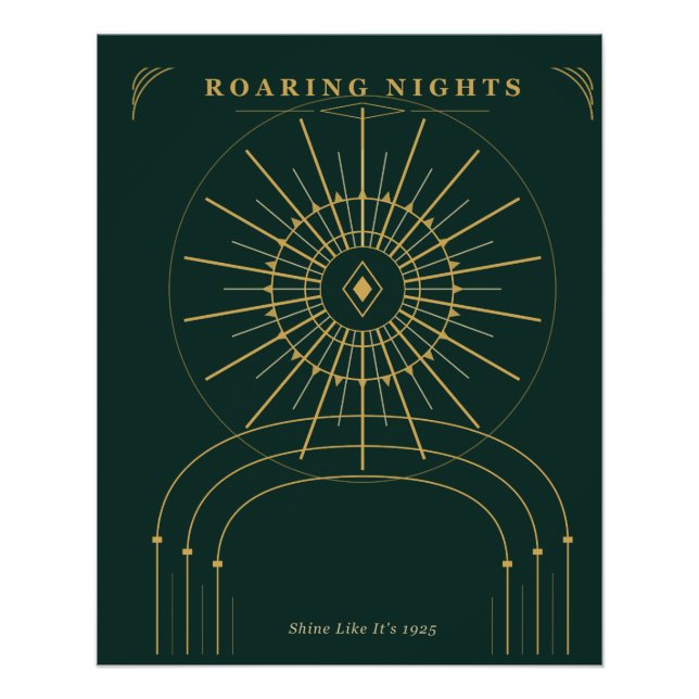 Póster Art Deco Explosión de Sol (Anverso)
