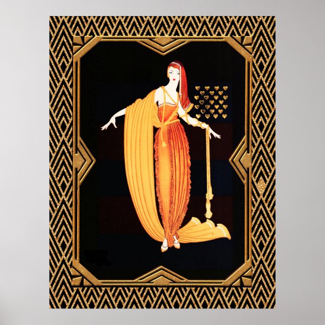 Póster Art Deco Fashion Plate Poster (Frente)