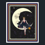 Póster Art Deco "Fiesta en la Luna" 16 x 20 Poster<br><div class="desc">Vintage,  "Fiesta en la Luna" Art Deco Poser 16 x 20</div>
