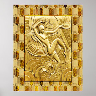 Póster Art Deco Follies Bergere - Maurice Pico Poster.