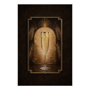Póster Art Déco French 75 Arte de Bar