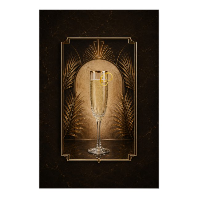 Póster Art Déco French 75 | Arte de Bar (Anverso)