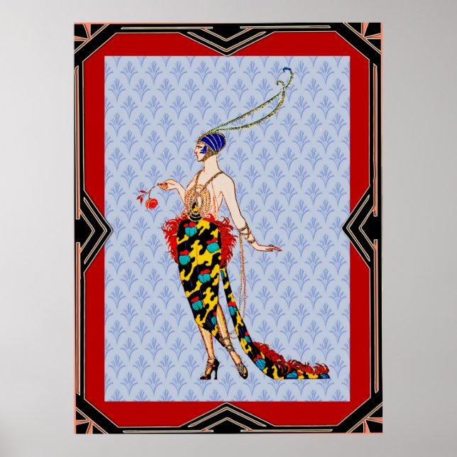 Póster Art Deco G. Barbier Lady (Frente)