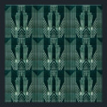 Póster Art Deco, Green, black, Pattern, art nouveau, vint<br><div class="desc">Art Deco,  Green,  black,  Pattern,  art nouveau,  vintage,  moda,  elegante,  retro,  trending,  moderno, </div>