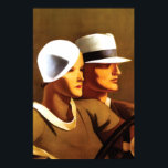 Póster Art Deco Hermosa Conducción Pareja<br><div class="desc">Nada es mejor que el glamour y la sensualidad del Movimiento Art Deco de los años 20 que esta imagen de una pareja elegante y hermosa cruzando en su automóvil. Un regalo perfecto para los amantes de los posters y del arte Art Decó. El artista es Marcello Dudovich (1878-1962), pintor,...</div>
