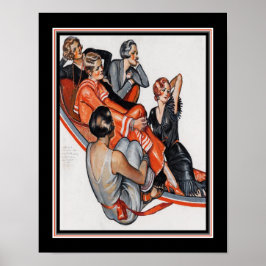 Póster Art Deco "La pequeña rubia oscura dijo..." aproxim