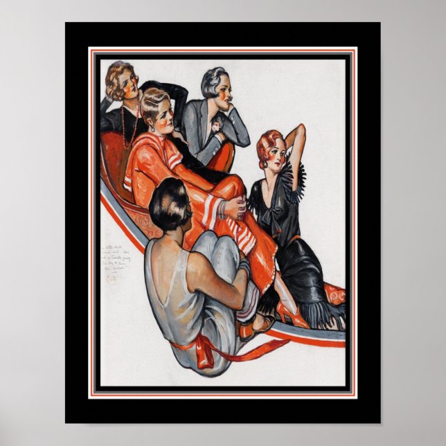 Póster Art Deco "La pequeña rubia oscura dijo..." aproxim (Frente)