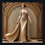 Póster Art Deco Lady<br><div class="desc">Art Deco Lady Poster</div>