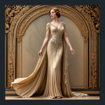 Póster Art Deco Lady<br><div class="desc">Art Deco Lady Poster</div>