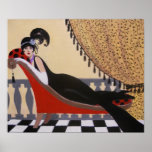 PÓSTER ART DECO LADY EN UN SALÓN<br><div class="desc">Pintura acrílica original de Dian... ... ... .Un bonito cuadro Art Déco,  caprichoso y vintage de una mujer sentada en un salón. Esta pintura decorativa se vería bien en cualquier lugar donde la coloces en tu casa u oficina. ¡Un gran regalo también!</div>