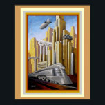 Póster Art Deco Metropolis Theme Poster 16 x 20<br><div class="desc">Art Deco style Metropolis poster 16 x 20</div>