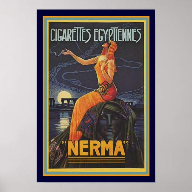 Póster Art Deco Nerma Cigarette Ad Poster 13 x 19 (Frente)